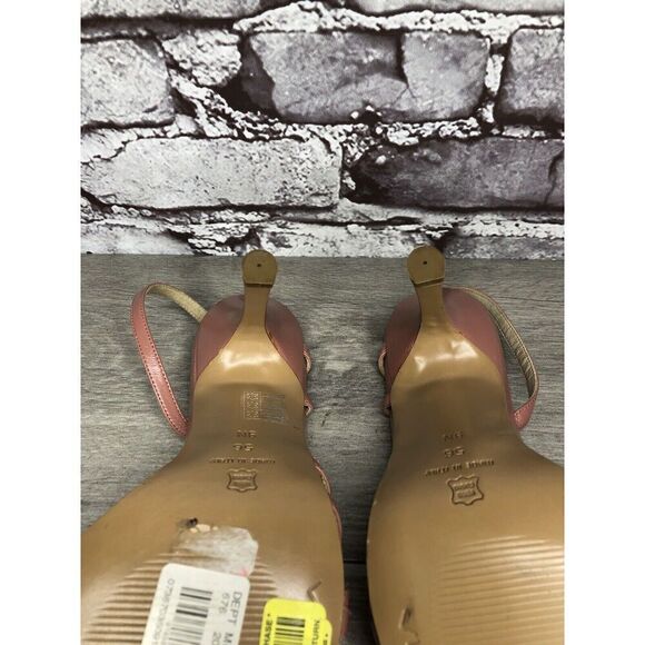 VIA SPIGA Pink Leather Ankle Strap Stiletto Heels Sandals Women Sz 9N US/39.5EU - Picture 12 of 16